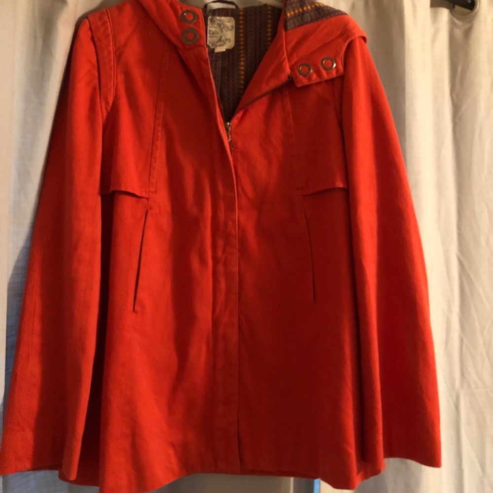 Tulle Orange Lined Coat